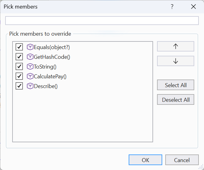 Generating method overrides