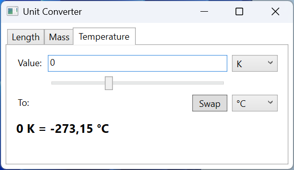 The "Unit converter" application